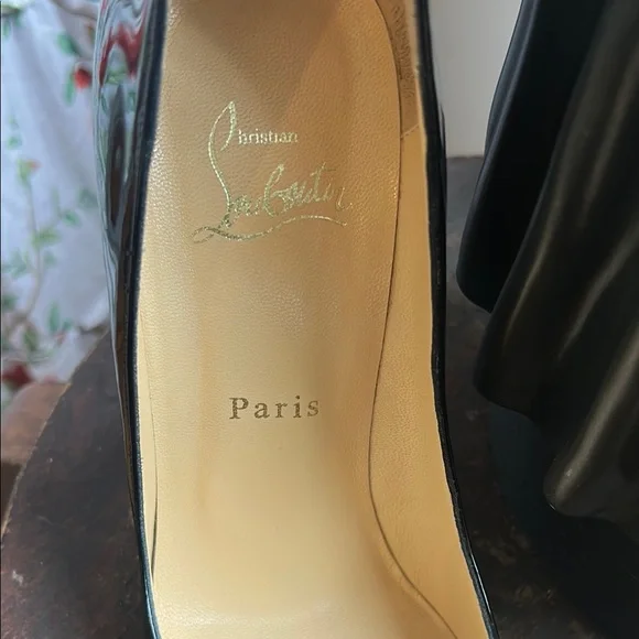 Christian Louboutin Black and Red Stiletto Heels - Picture 2 of 6